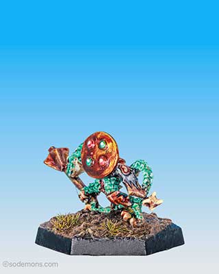 Warrior with Mace and Shield