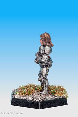 Armoured Female Cleric with 2 Handed Mace