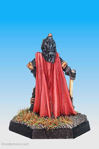 Armoured Female Cleric with Cloak and Mace