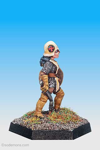 Armoured Female Cleric with Shield