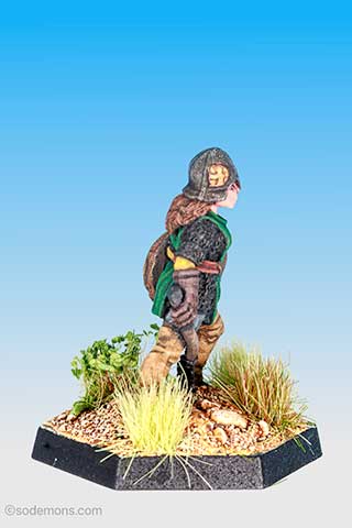 Armoured Female Cleric with Shield