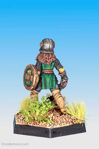 Armoured Female Cleric with Shield