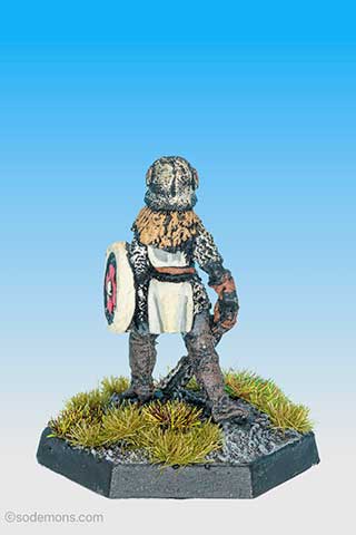 Armoured Female Cleric with Shield