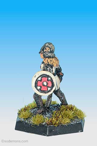 Armoured Female Cleric with Shield