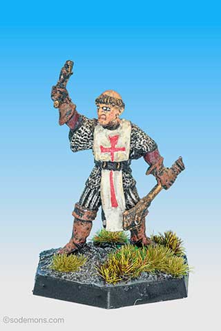 Cleric with Cross and Mace