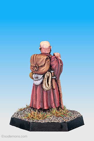 Bearded Monk with Staff