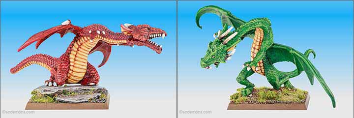 BDD10 Red Dragon & BDD20 Green Dragon