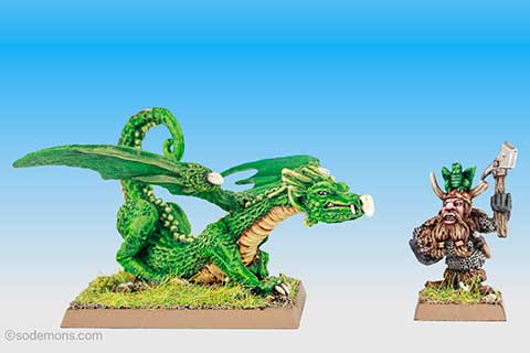 DRAG3: Green Dragon & Dwarf Treasure Hunter
