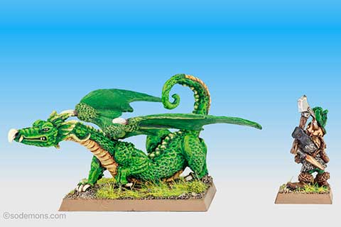 DRAG3: Green Dragon & Dwarf Treasure Hunter