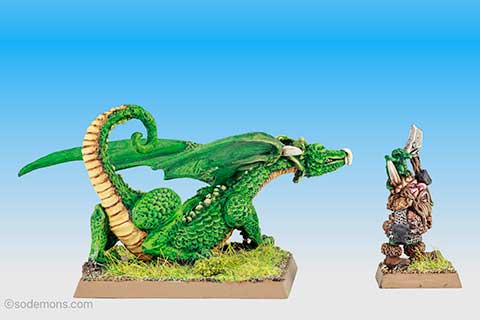 DRAG3: Green Dragon & Dwarf Treasure Hunter