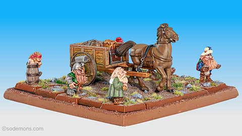 Dwarf Baggage Train with Crew