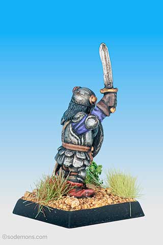 FTD9 Dwarf Chieftain in Plate Mail with Sword