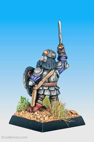 FTD9 Dwarf Chieftain in Plate Mail with Sword