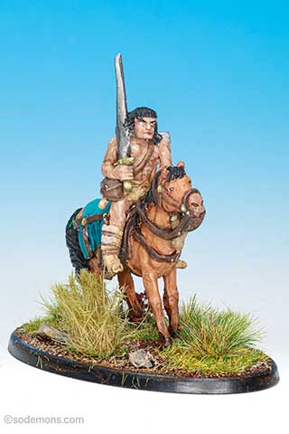 FAC9 Mounted Barbarian with Two-Handed Sword