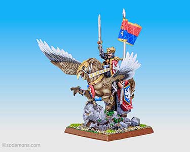 King Louen Leoncoeur on the Hyppogryph Beaquis