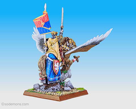 King Louen Leoncoeur on the Hyppogryph Beaquis