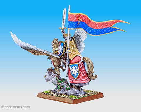 King Louen Leoncoeur on the Hyppogryph Beaquis