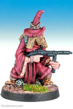 LE7 Wizard with a Sub-Machine Gun