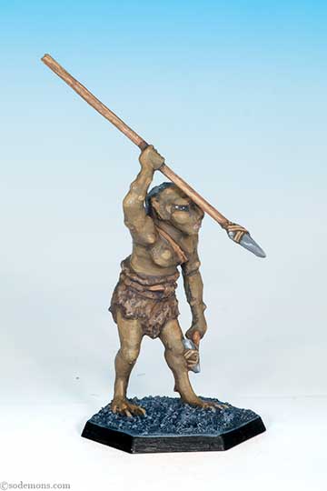OGR2 Ogre with Spear & Stone Axe