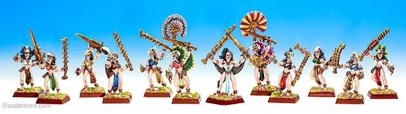 Lustrian Amazon Warband