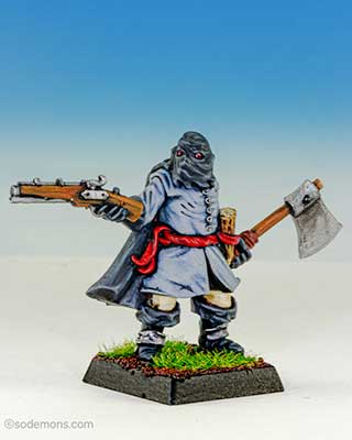 Hooded Witch Hunter with Pistol & Axe