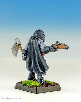 Hooded Witch Hunter with Pistol & Axe