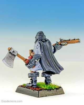 Hooded Witch Hunter with Pistol & Axe
