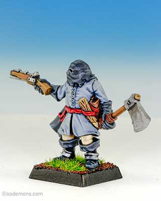 Hooded Witch Hunter with Pistol & Axe