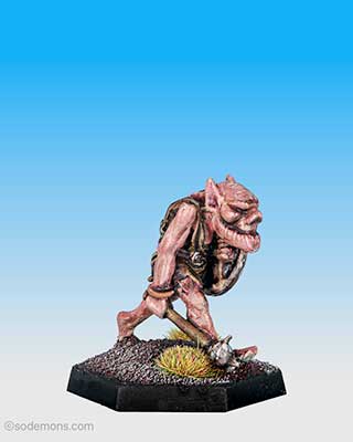 FTO1 Orc advancing with Mace and Shield