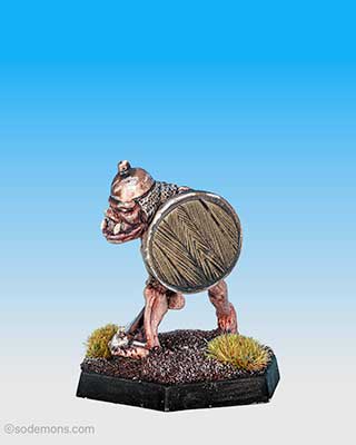 FTO1 Orc advancing with Mace and Shield