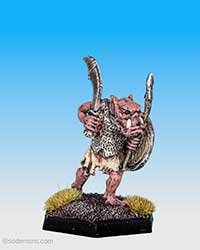 FTO3 Orc advancing with Sword, Spear and Shield