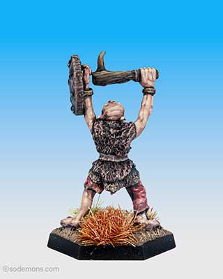C16 Orc with Spiked Club & Shield