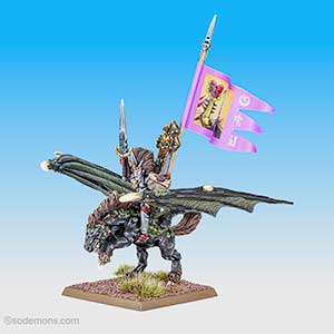 Dark Elf Sorceress on Dark Pegasus 