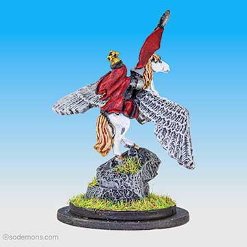 Warmaster Bretonnian Hero on Pegasus 