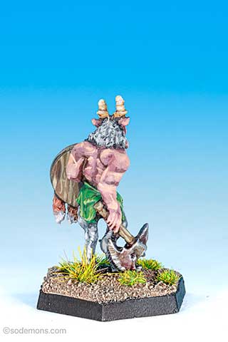 Broo with axe and shield