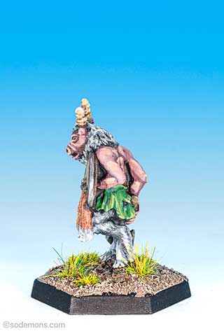 Broo with axe and shield