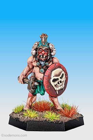 RQB13 Burly Broo In Helm with Skull Shield
