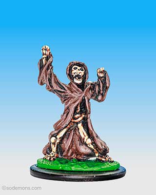 Robed Skeleton with Raised Arms