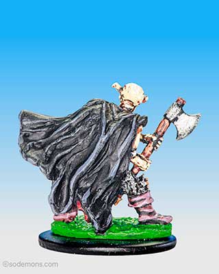 Skeleton with 2 Handed Axe & Cloak (BA21)