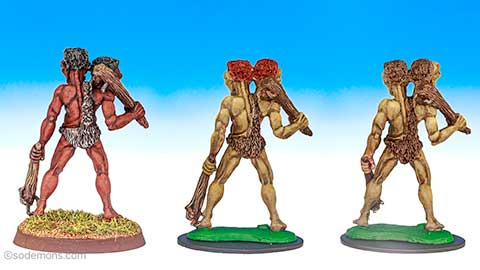 3 versions of the FF16v2 Two Headed Troll