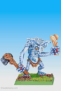 Stone Troll with Stone Axe and Bone Club