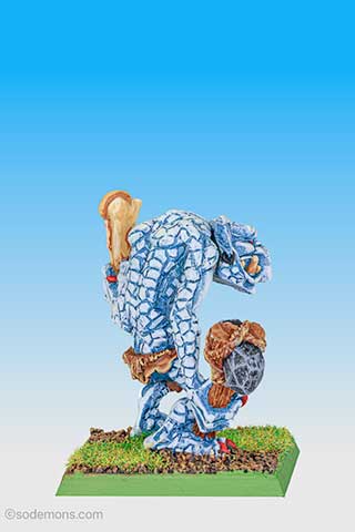 Stone Troll with Stone Axe and Bone Club