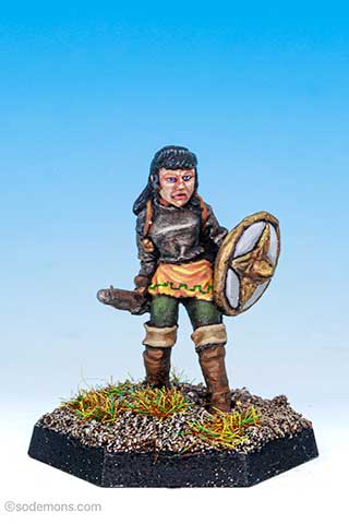 FA19v2 Female Fighter in Breastplate with Sword