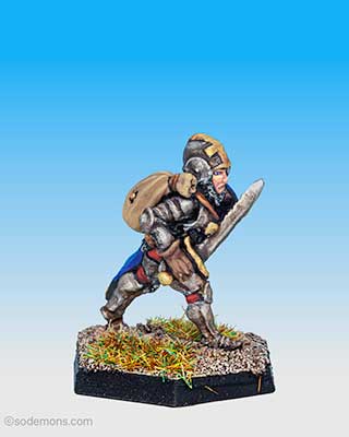 FTF51 Female Fighter in Plate Armour with Pack and Sword