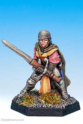 FTF81 Female fighter with 2 handed sword