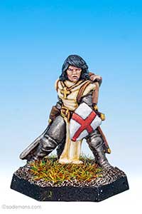 FTF97 Bareheaded Female Paladin with Plate Armour