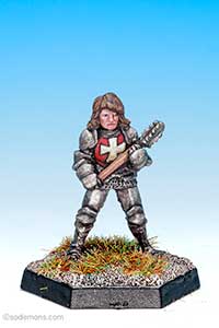 Armoured Female Cleric with 2 Handed Mace (C03C1-1)