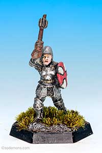 Armoured Female Cleric with Shield  (C03C1-5)